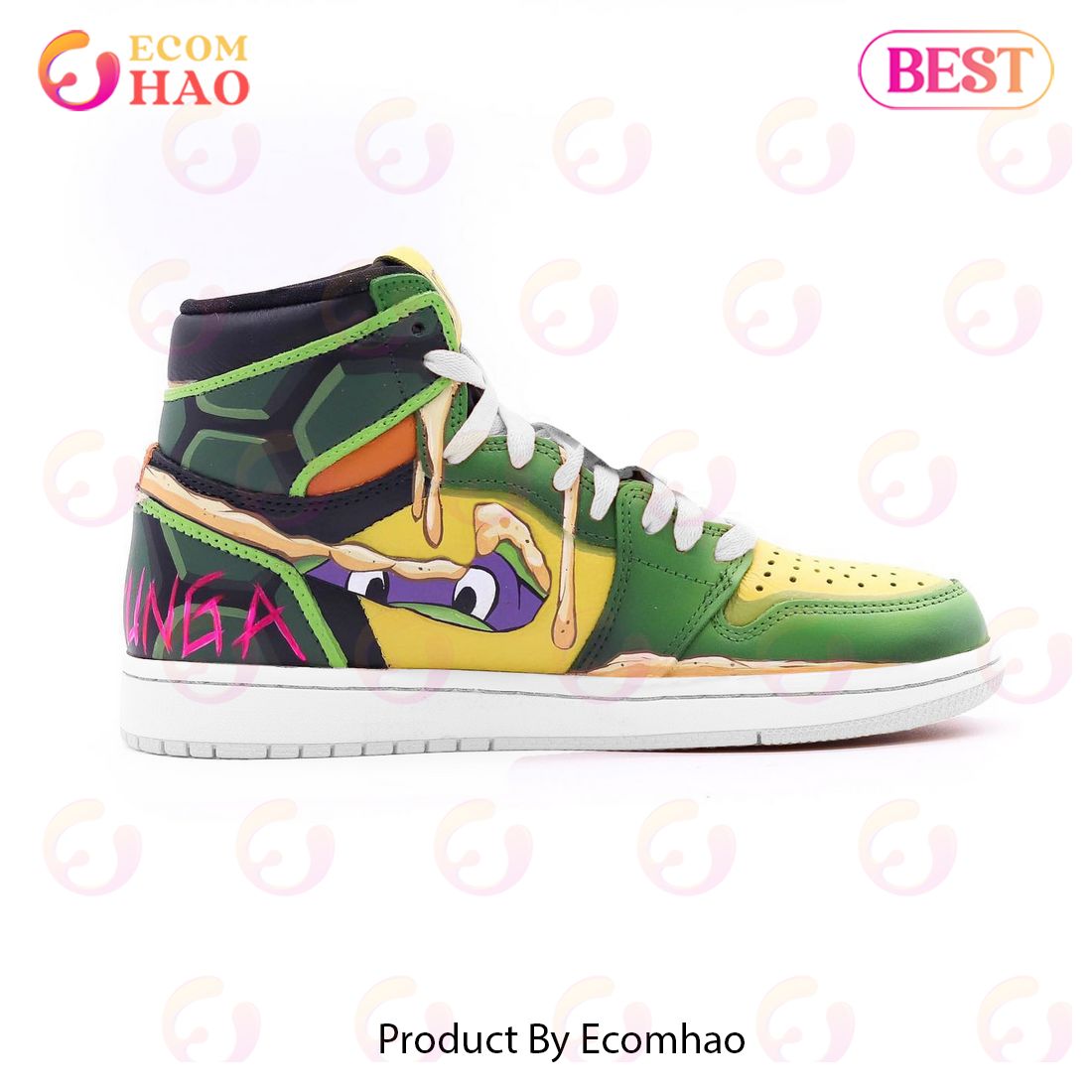 PREMIUM Donatello Teenage Mutant Ninja Turtles Air Jordan 1, Hightop