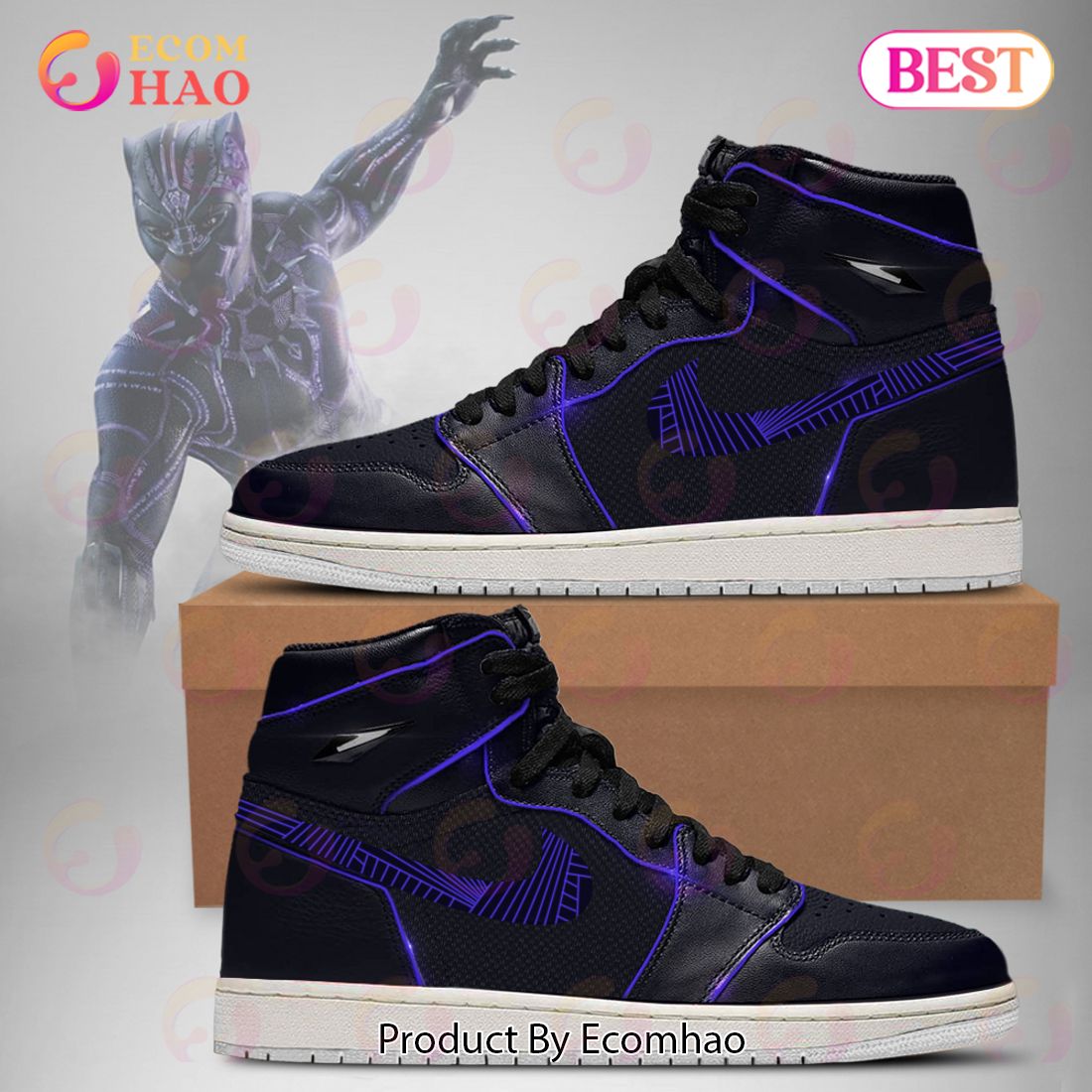 PREMIUM Marvel’s Avengers Black Panther Air Jordan 1, Hightop