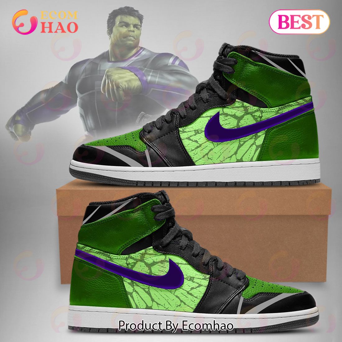 PREMIUM Marvel’s Avengers The Hulk Air Jordan 1, Hightop