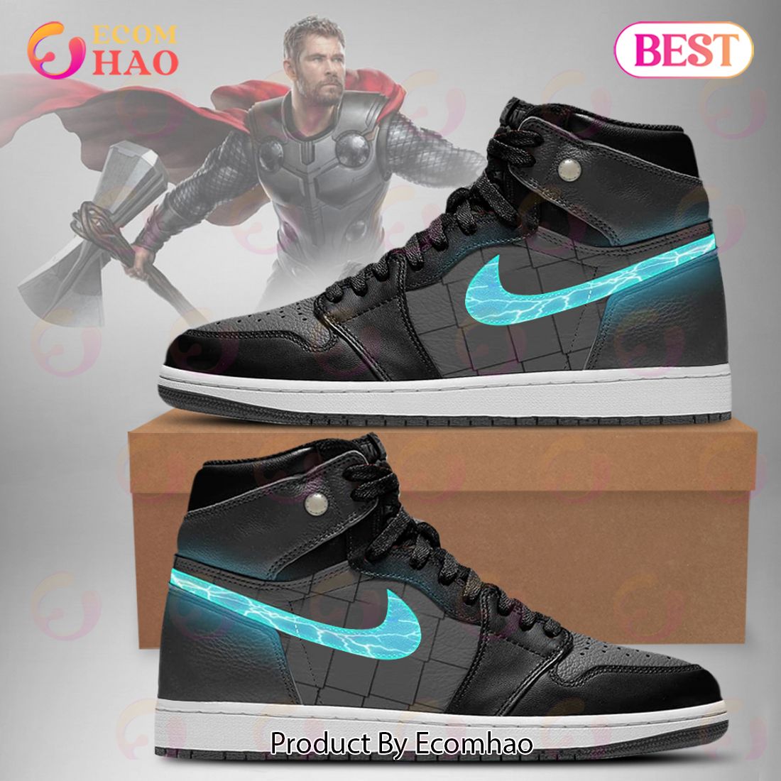 PREMIUM Marvel’s Avengers Thor Air Jordan 1, Hightop – NS41