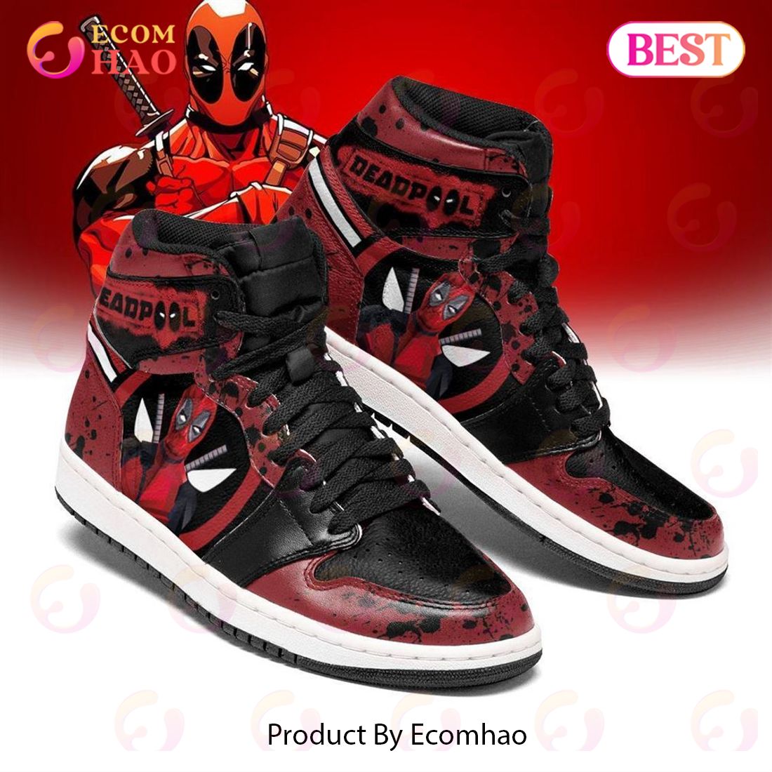 PREMIUM Marvel Deadpool Air Jordan 1, Hightop