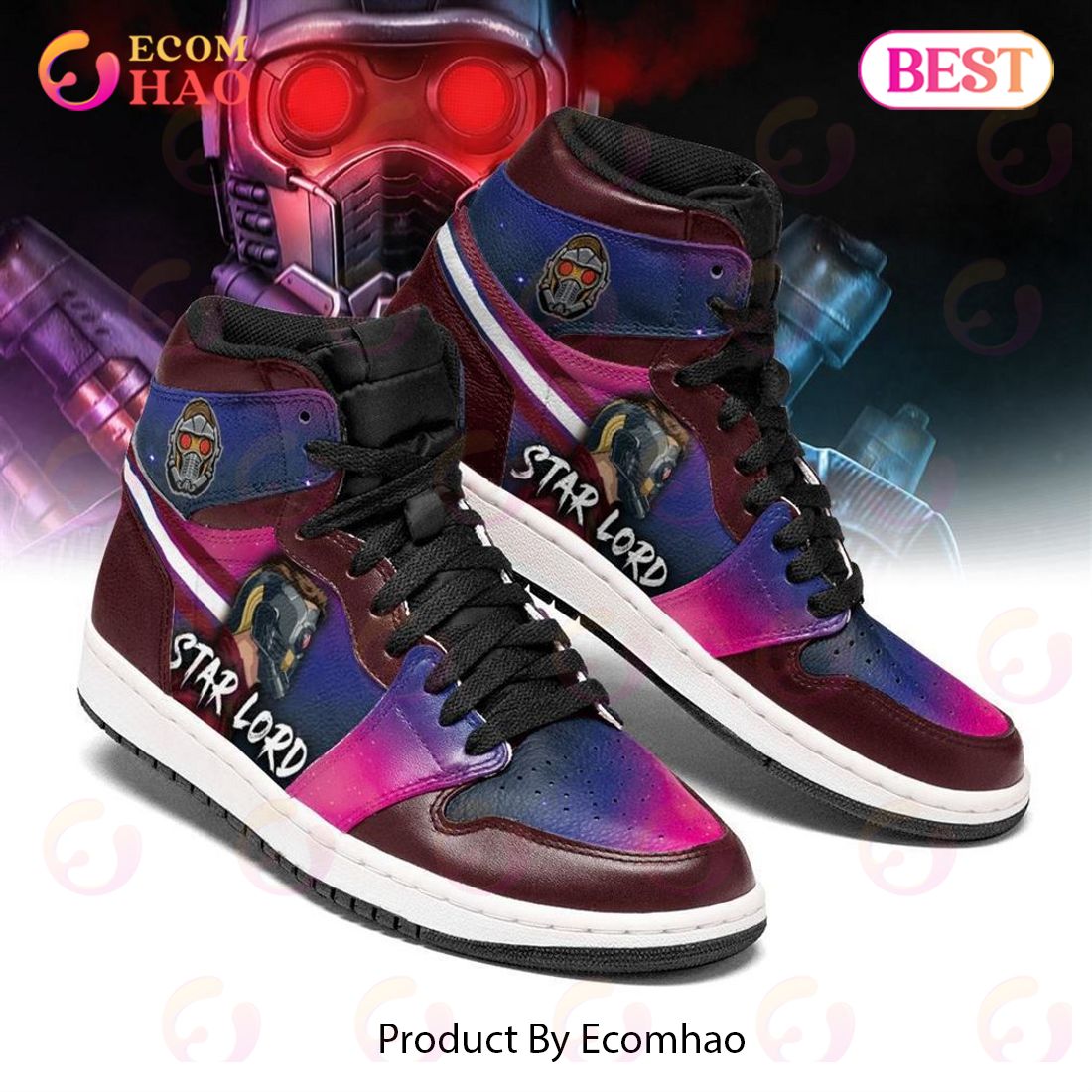 PREMIUM Marvel Guardians Of The Galaxy Guardians of the Galaxy Star Lord Air Jordan 1, Hightop