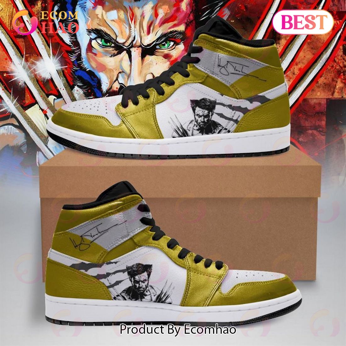 PREMIUM Marvel Wolverine Air Jordan 1, Hightop – AI21