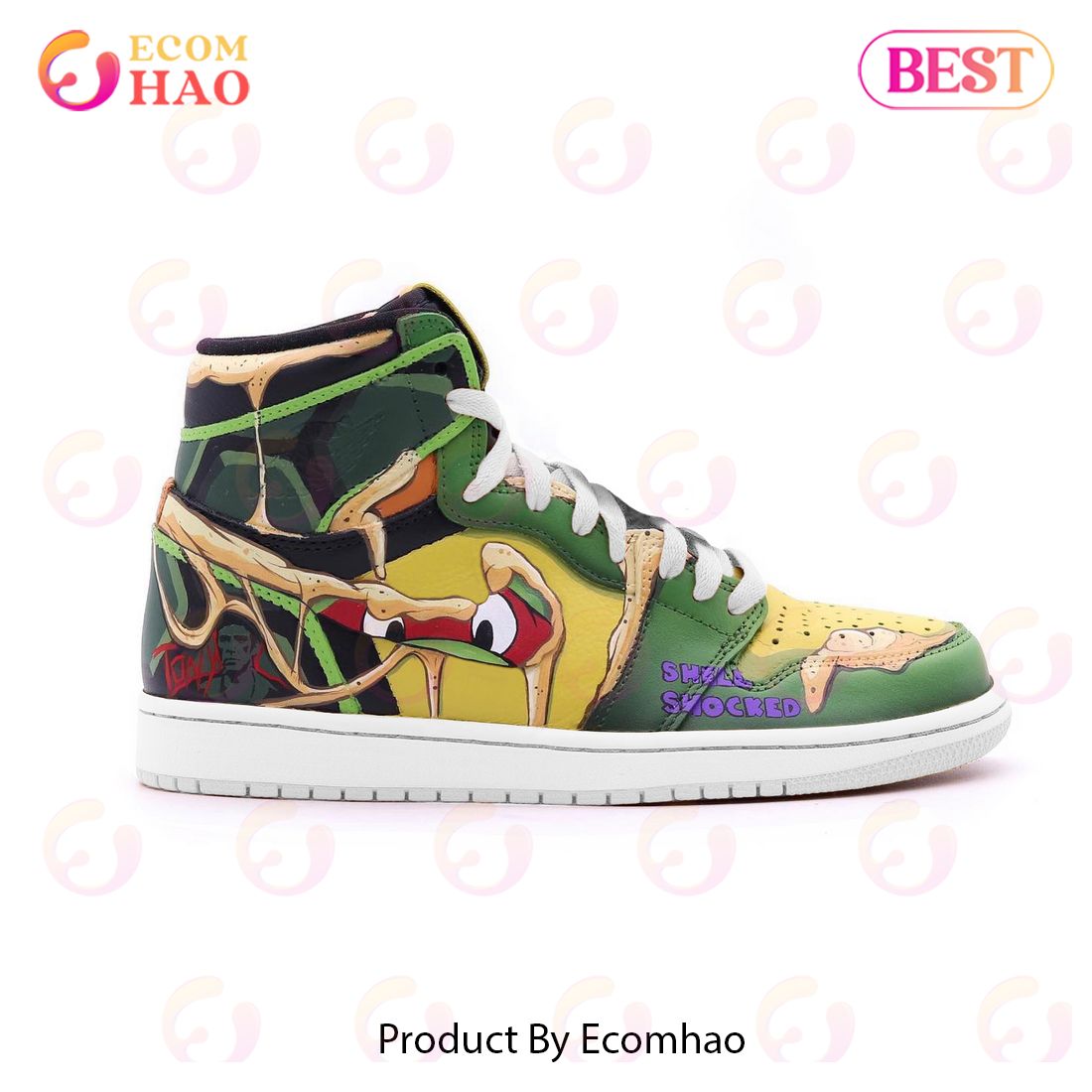 PREMIUM Raphael Teenage Mutant Ninja Turtles Air Jordan 1, Hightop