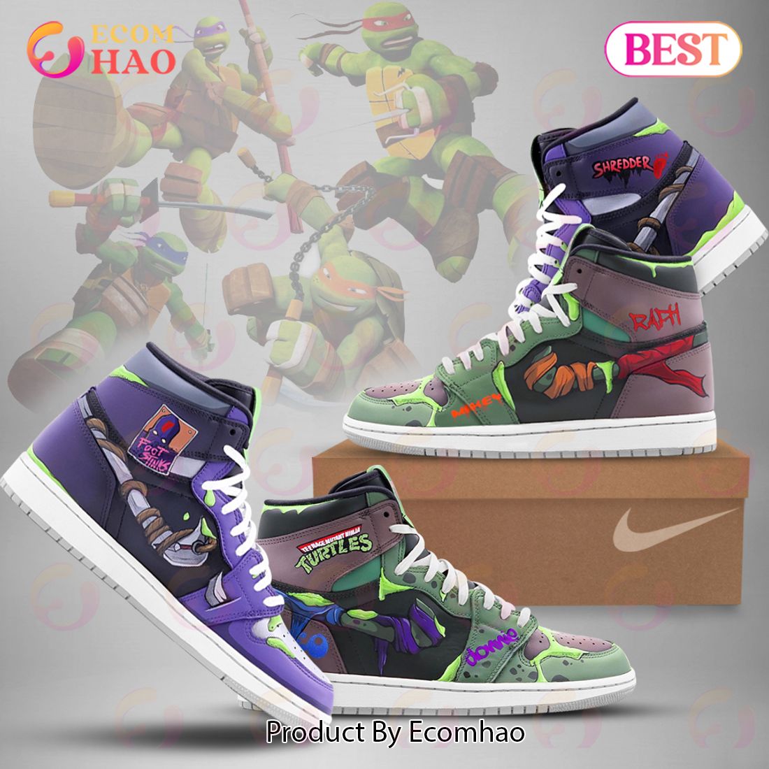 PREMIUM TMNT & Villain  Teenage Mutant Ninja Turtles Air Jordan 1, Hightop