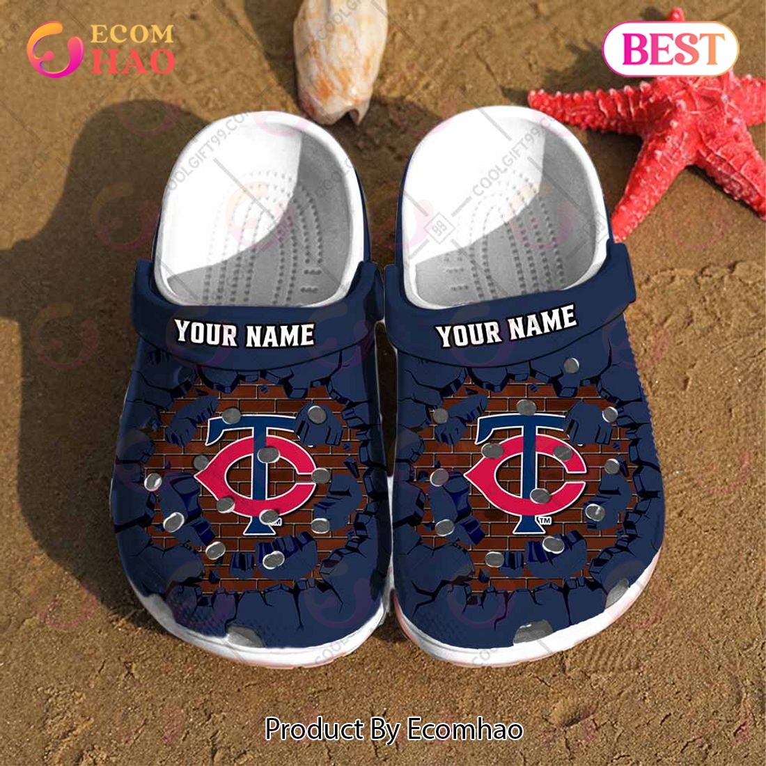 Personalized MLB Minnesota Twins Broken Wall Crocs