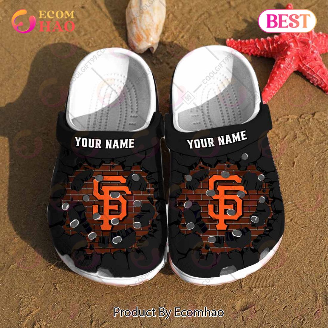 Personalized MLB San Francisco Giants Broken Wall Crocs