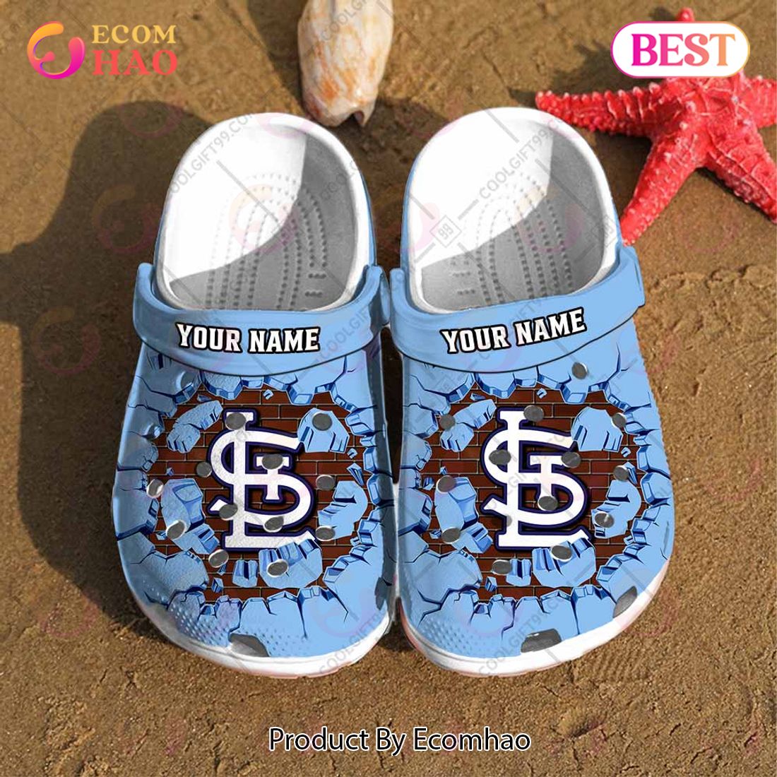 Personalized MLB St. Louis Cardinals Broken Wall Crocs