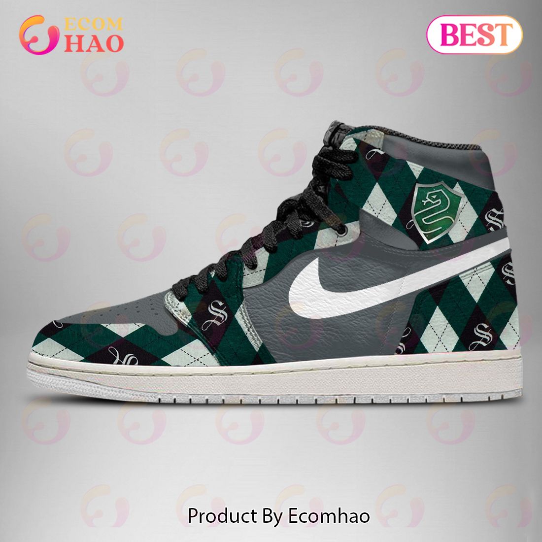 Harry Potter Slytherin Air Jordan 1, High Top Sneakers