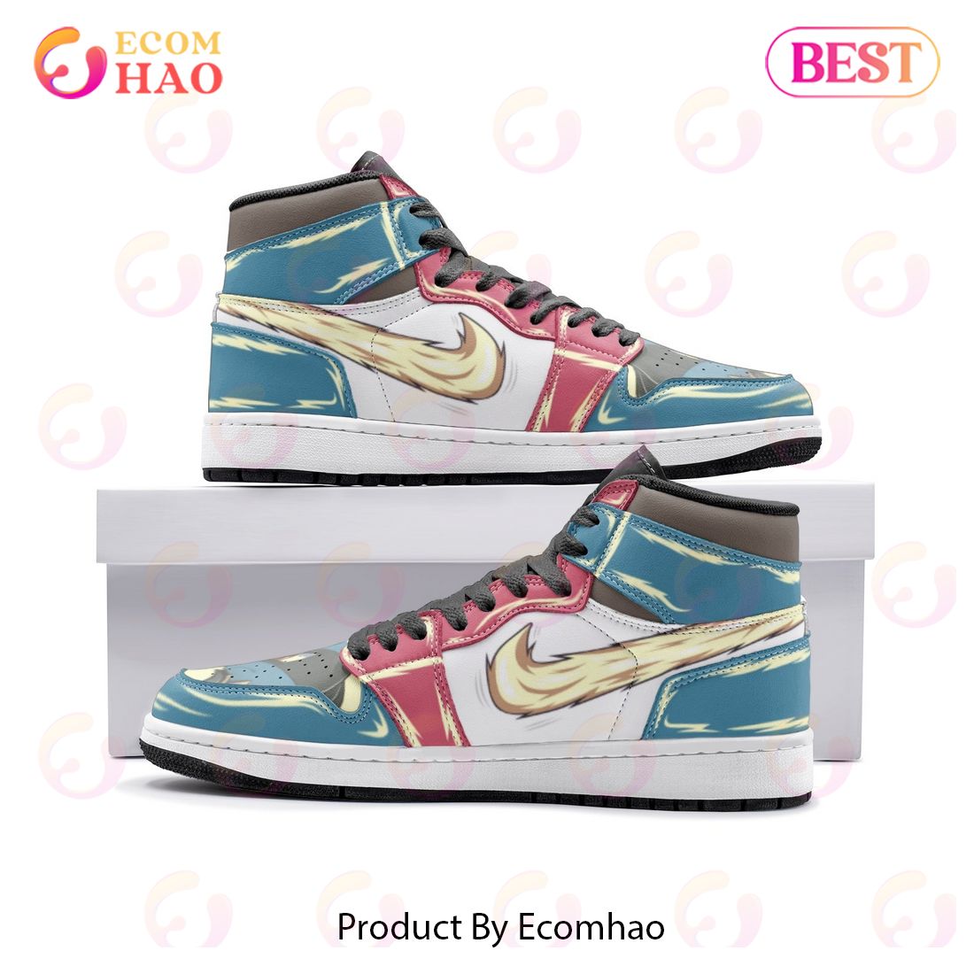 Mega Lucario Pokemon Air Jordan 1, High Top Sneakers