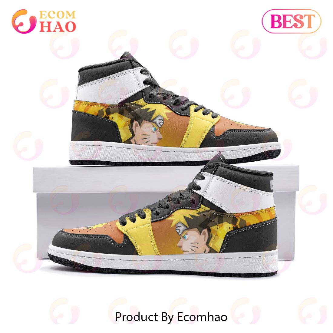 Shippuden Naruto Air Jordan 1, High Top Sneakers