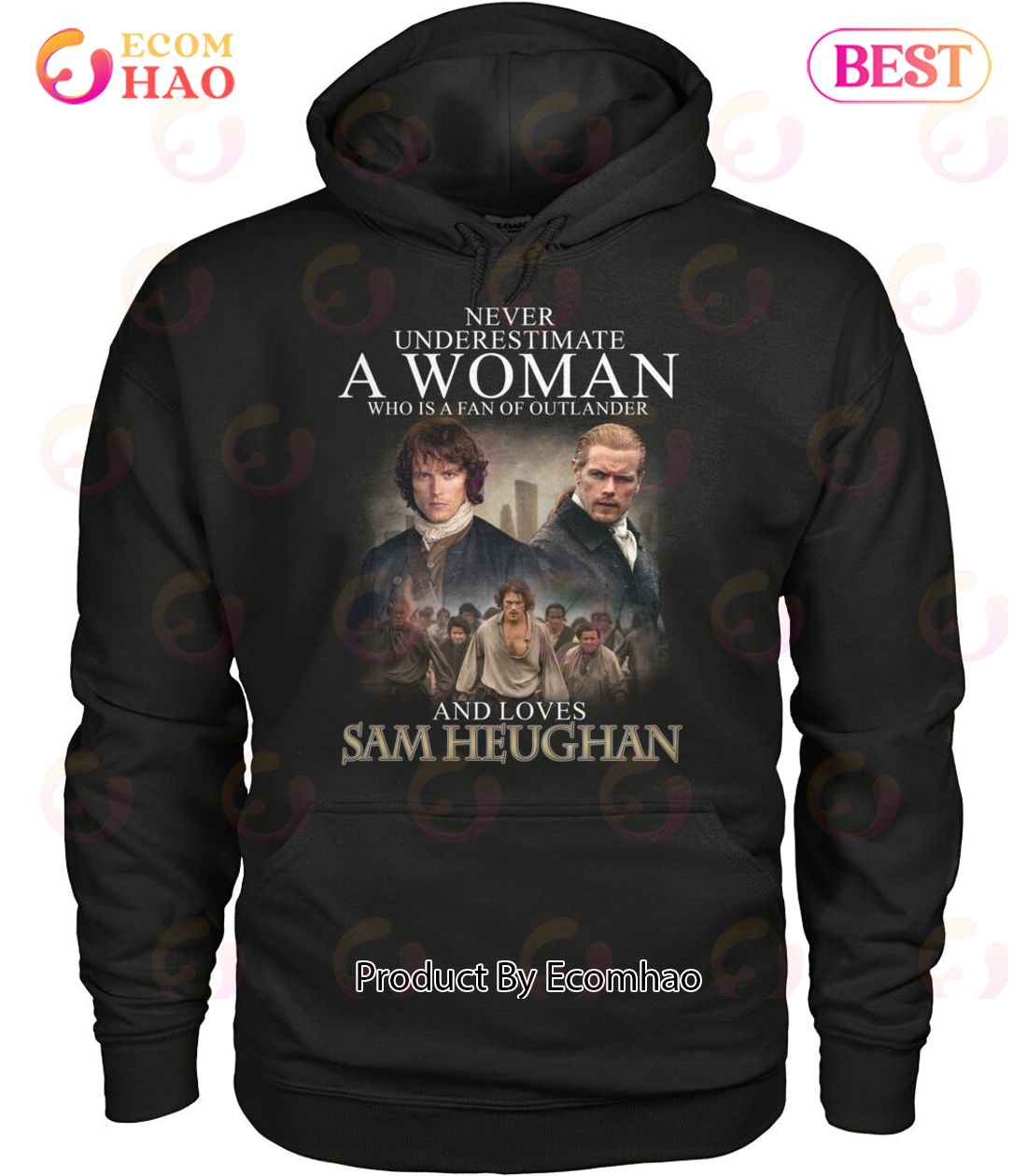 Never Underestimate A Woman Who Is A Fan Of Outlander And Loves Sam Heughan T-Shirt