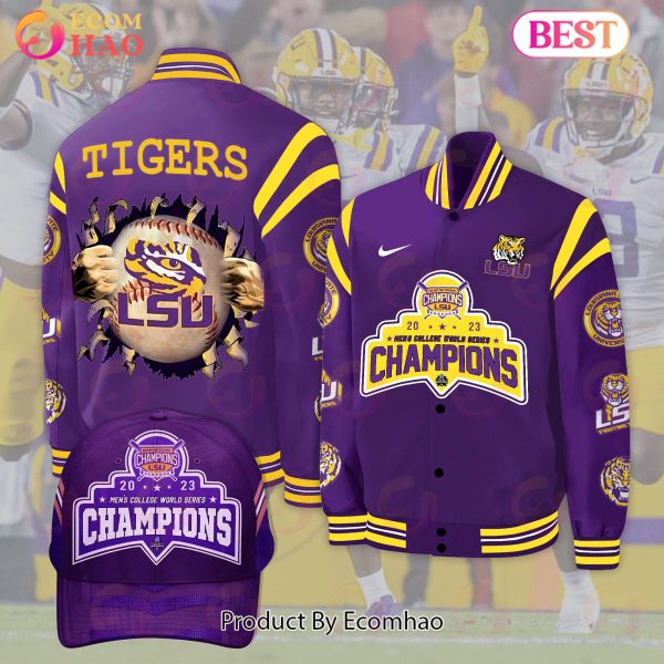 LSU Tigers NCAA National Champions 2023 Men’s College World Series Baseball Nike Bomber Jacket