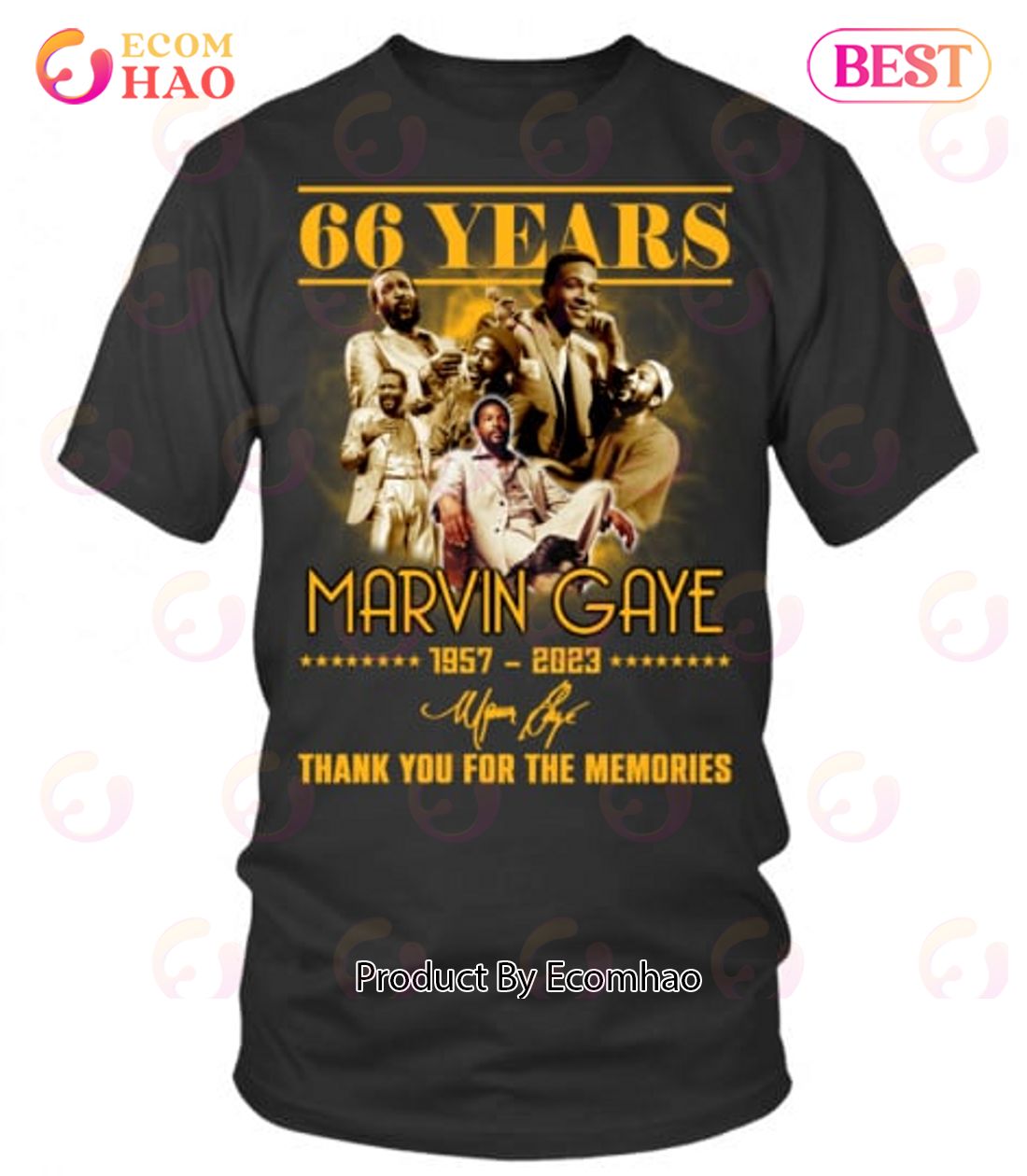 66 Years Marvin Gaye 1957 – 2023 Thank You For The Memories T-Shirt