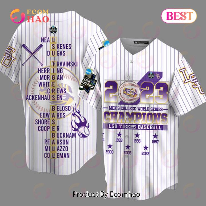 LSU Tigers 2023 Men’s College World Series Champions Baseball Jersey