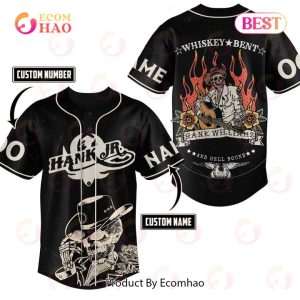 PREMIUM Hank Jr Whiskey Bent Hank Williams And Hell Bound Custom Jersey Shirt PREMIUM Hank Jr Whiskey Bent Hank Williams And Hell Bound Custom Jersey Shirt