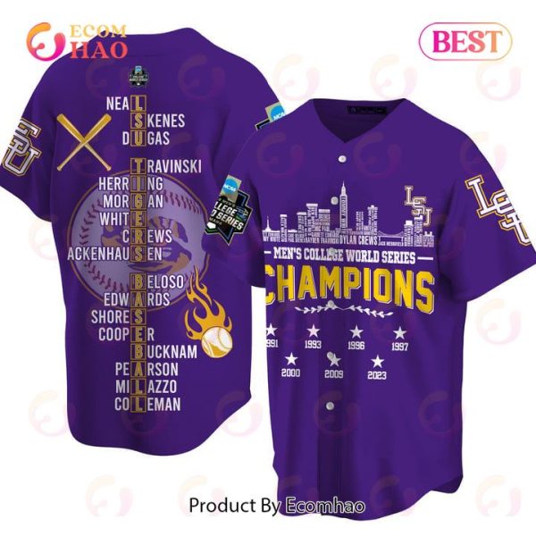 PREMIUM Men’s College World Series Champions LSU Tigers Baseball Jersey