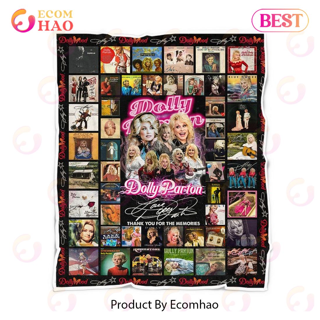 Dolly Parton Thank You For The Memories Blanket