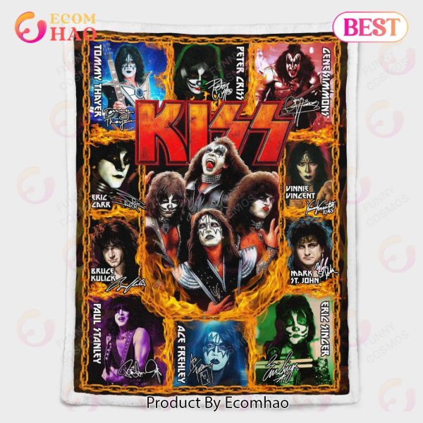 Kiss Band Signature Blanket