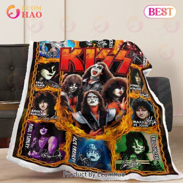 Kiss Band Signature Blanket