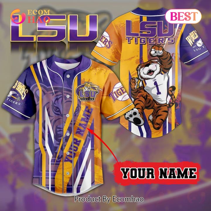 PREMIUM LSU Tigers Men’s College World Series Custom Jersey