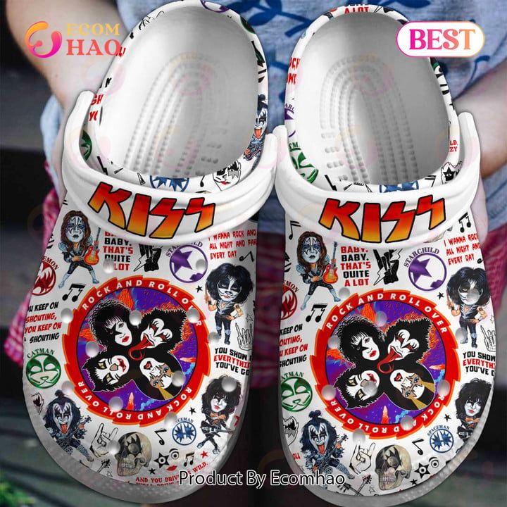 PREMIUM Kiss Rock And Roll Over Clogs, Crocs - Ecomhao Store