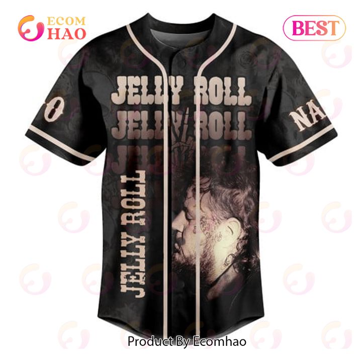 PREMIUM Jelly Roll There’s  A Monster Under My Bed & At My Window There’s A Dragon Custom Jersey