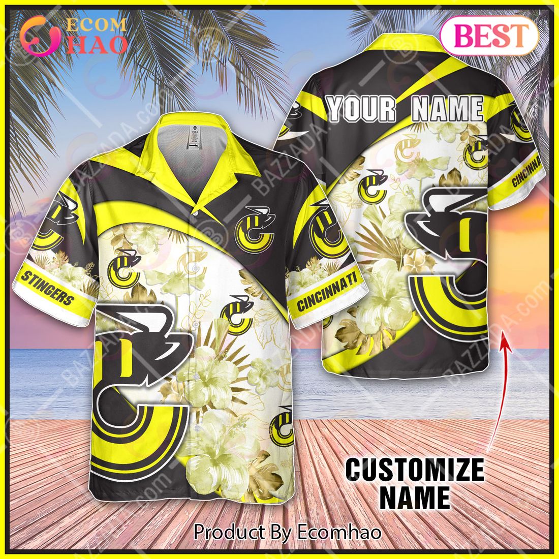 Personalize WHA Cincinnati Stingers Hawaiian Shirt, Summer style