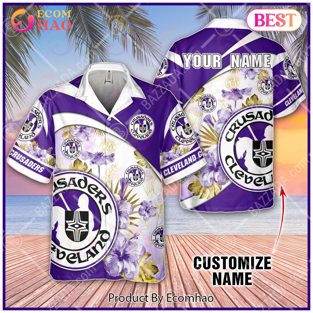 Personalize WHA Cleveland Crusaders Hawaiian Shirt, Summer style