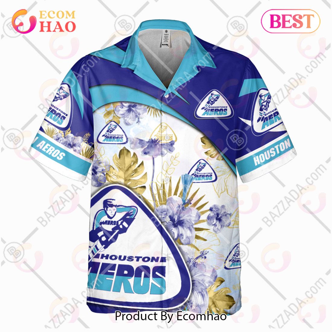 Personalize WHA Houston Aeros Hawaiian Shirt, Summer style