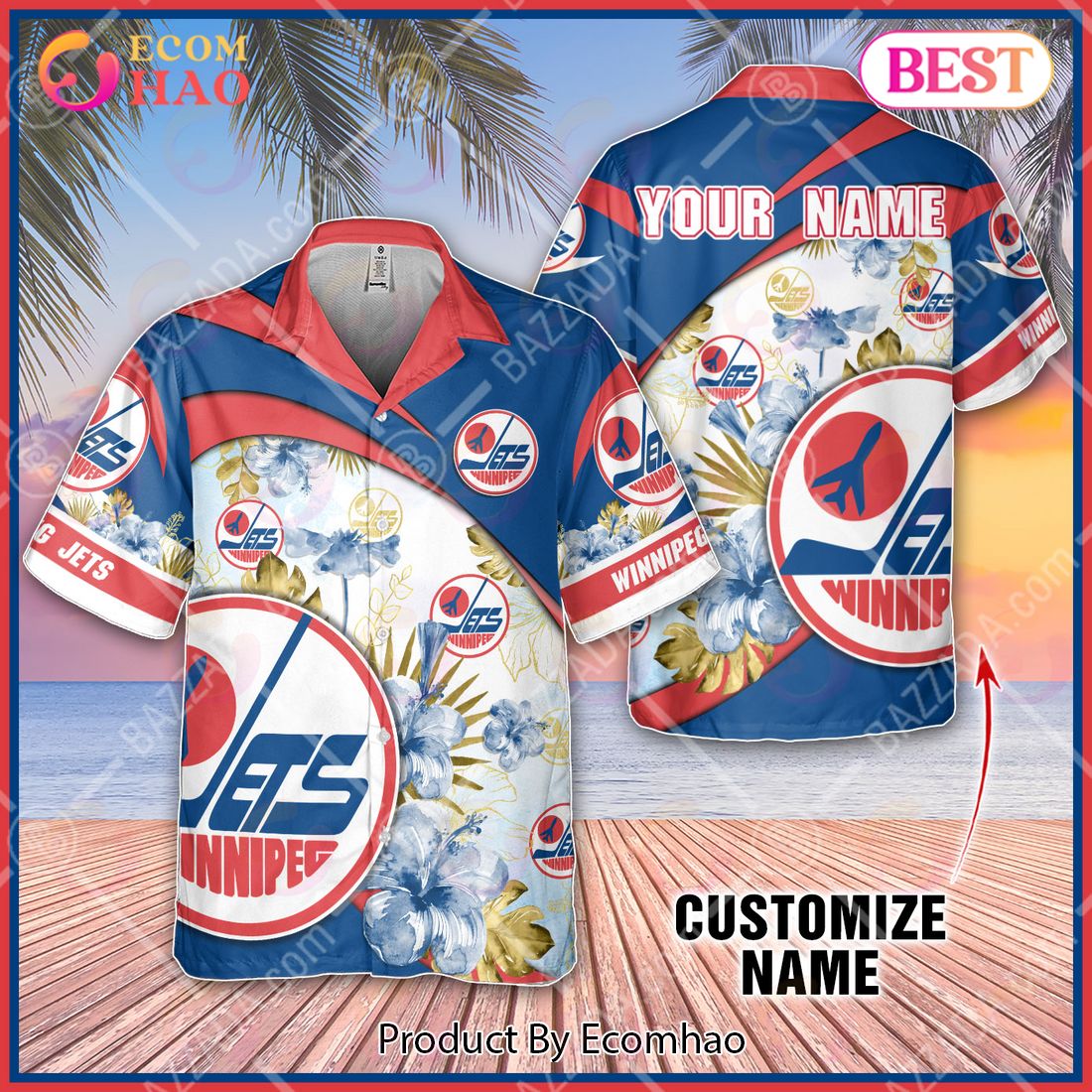 Personalize WHA Jets Hawaiian Shirt, Summer style