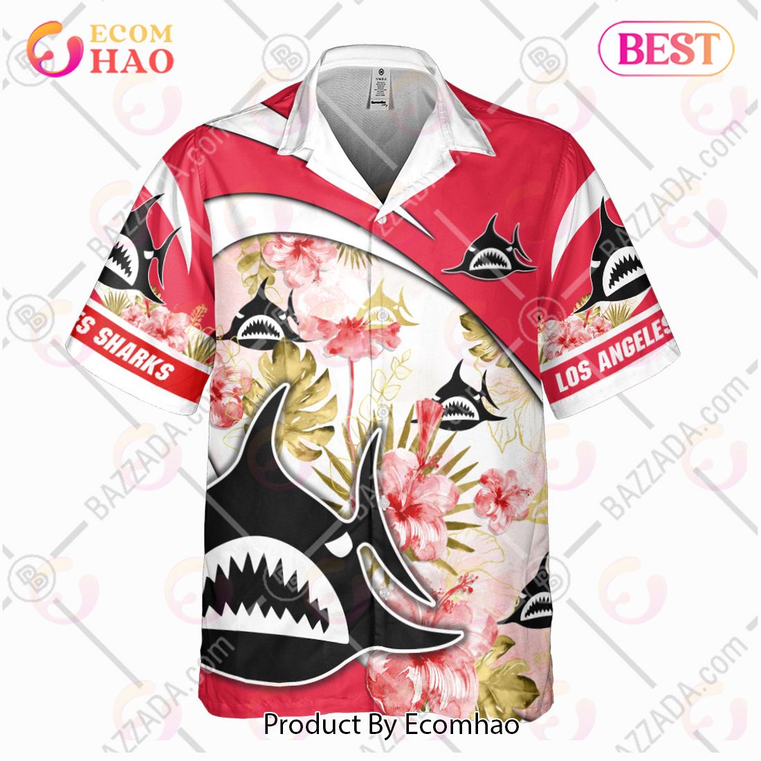 Personalize WHA Los Angeles Sharks Hawaiian Shirt, Summer style