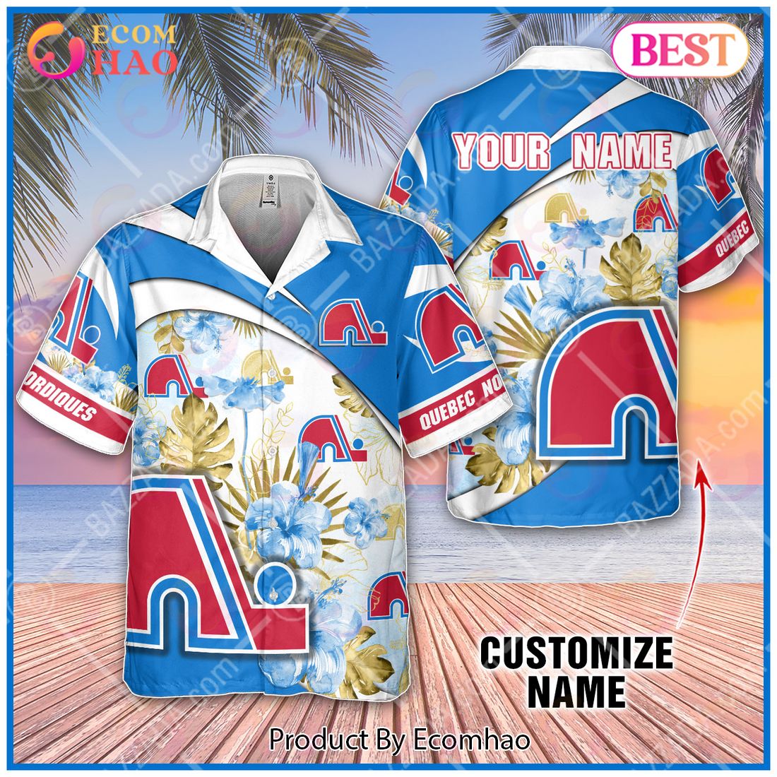 Personalize WHA Nordiques Hawaiian Shirt, Summer style