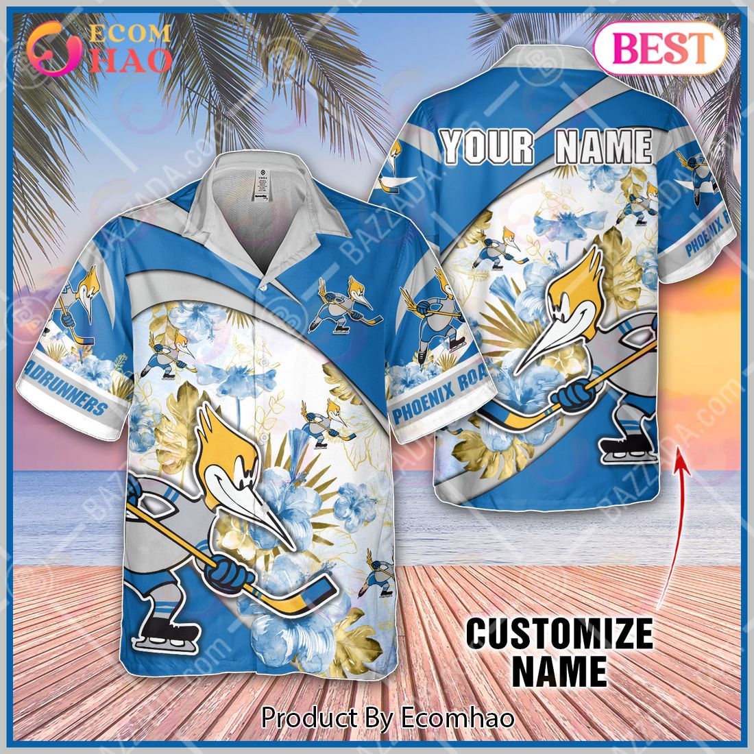 Personalize WHA Phoenix Roadrunners Hawaiian Shirt, Summer style