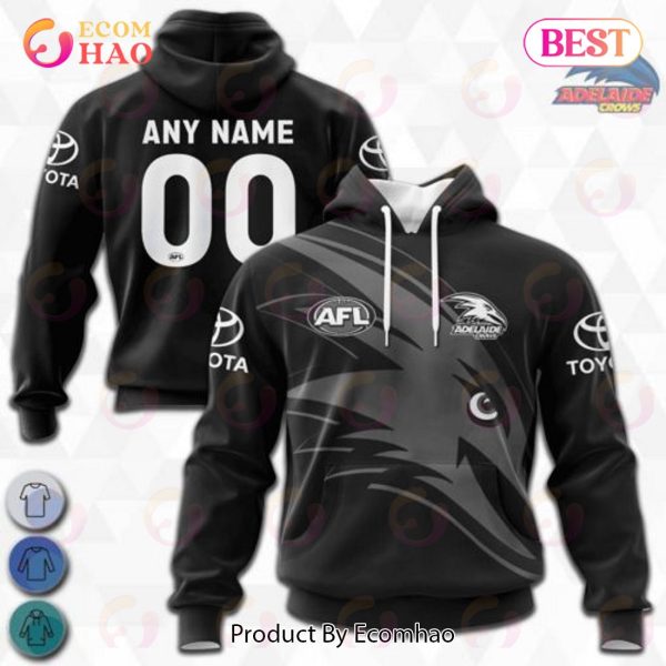 AFL Adelaide Crows Special Monochrome Design 3D Hoodie