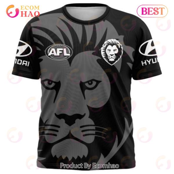 AFL Brisbane Lions Special Monochrome Design 3D Hoodie