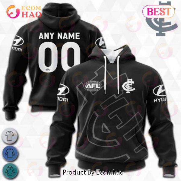 AFL Carlton Football Club Special Monochrome Design 3D Hoodie