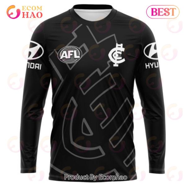 AFL Carlton Football Club Special Monochrome Design 3D Hoodie
