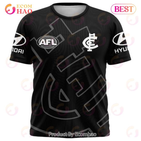 AFL Carlton Football Club Special Monochrome Design 3D Hoodie