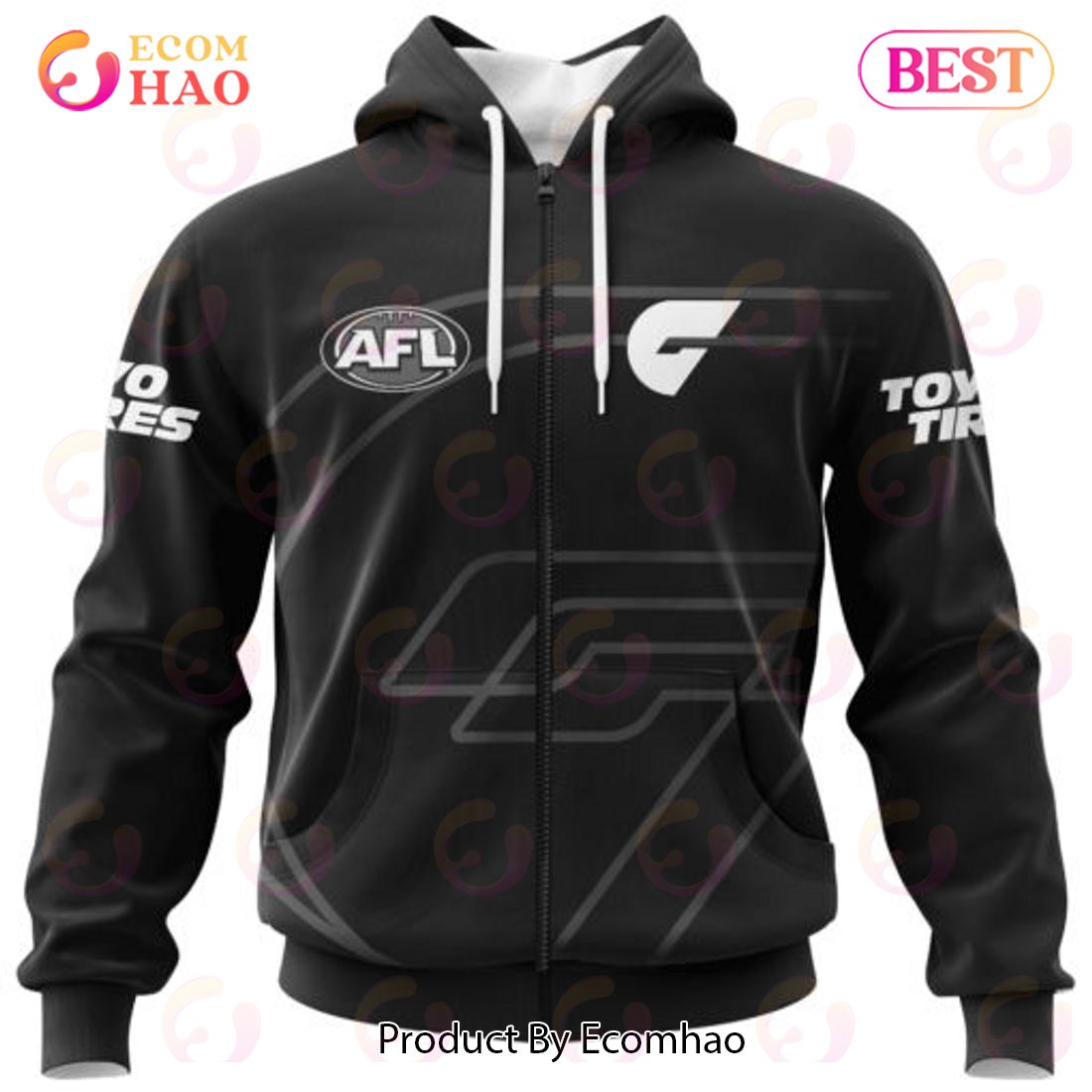 AFL Greater Western Sydney Giants Special Monochrome Design 3D Hoodie