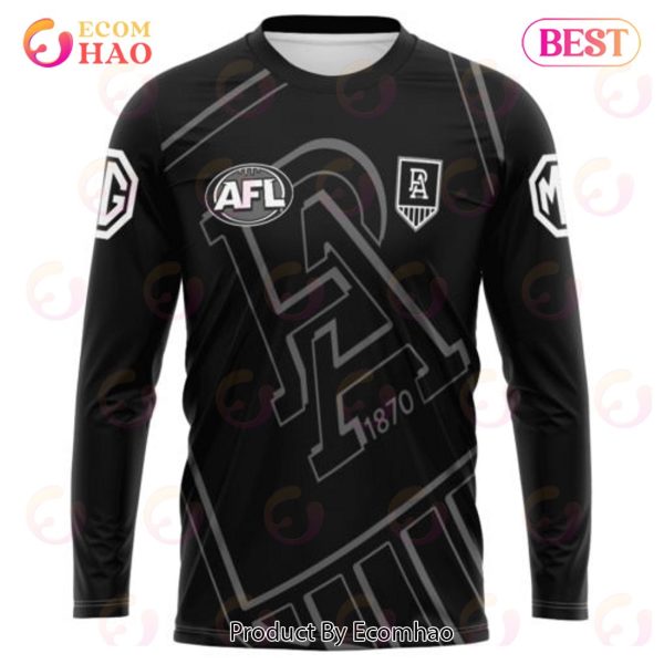 AFL Port Adelaide Football Club Special Monochrome Design 3D Hoodie