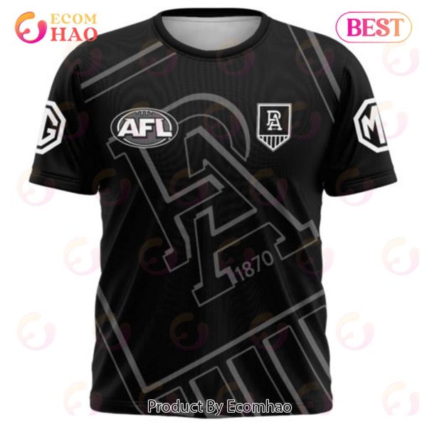 AFL Port Adelaide Football Club Special Monochrome Design 3D Hoodie