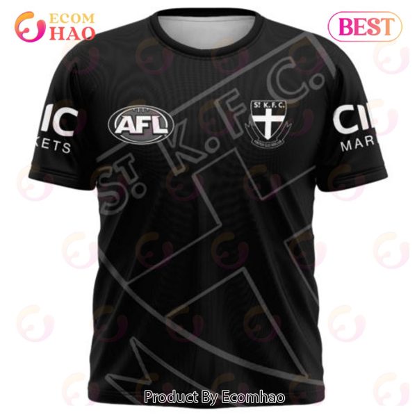 AFL St Kilda Football Club Special Monochrome Design 3D Hoodie