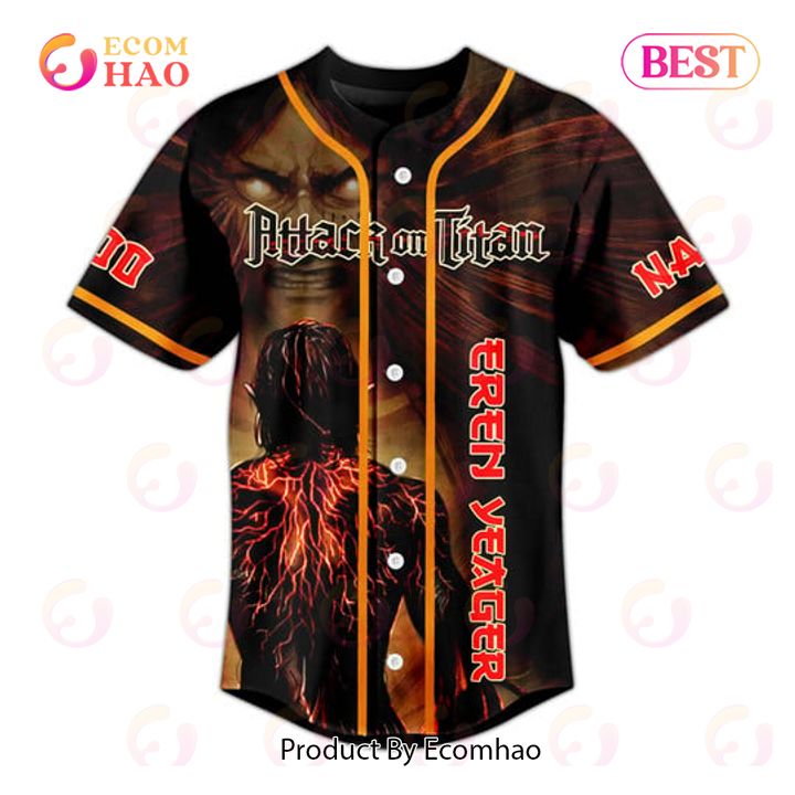 NEW] Attack On Titan Eren Yeager Custom Baseball Jersey