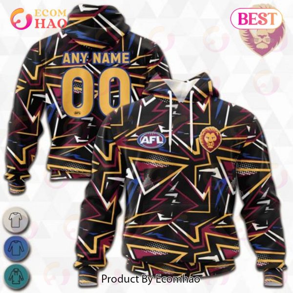AFL Brisbane Lions Special Abstract Design Hoodie