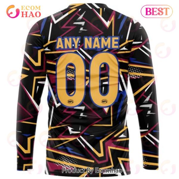 AFL Brisbane Lions Special Abstract Design Hoodie