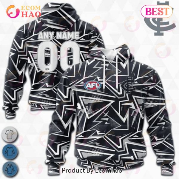 AFL Carlton Football Club Special Abstract Design Hoodie