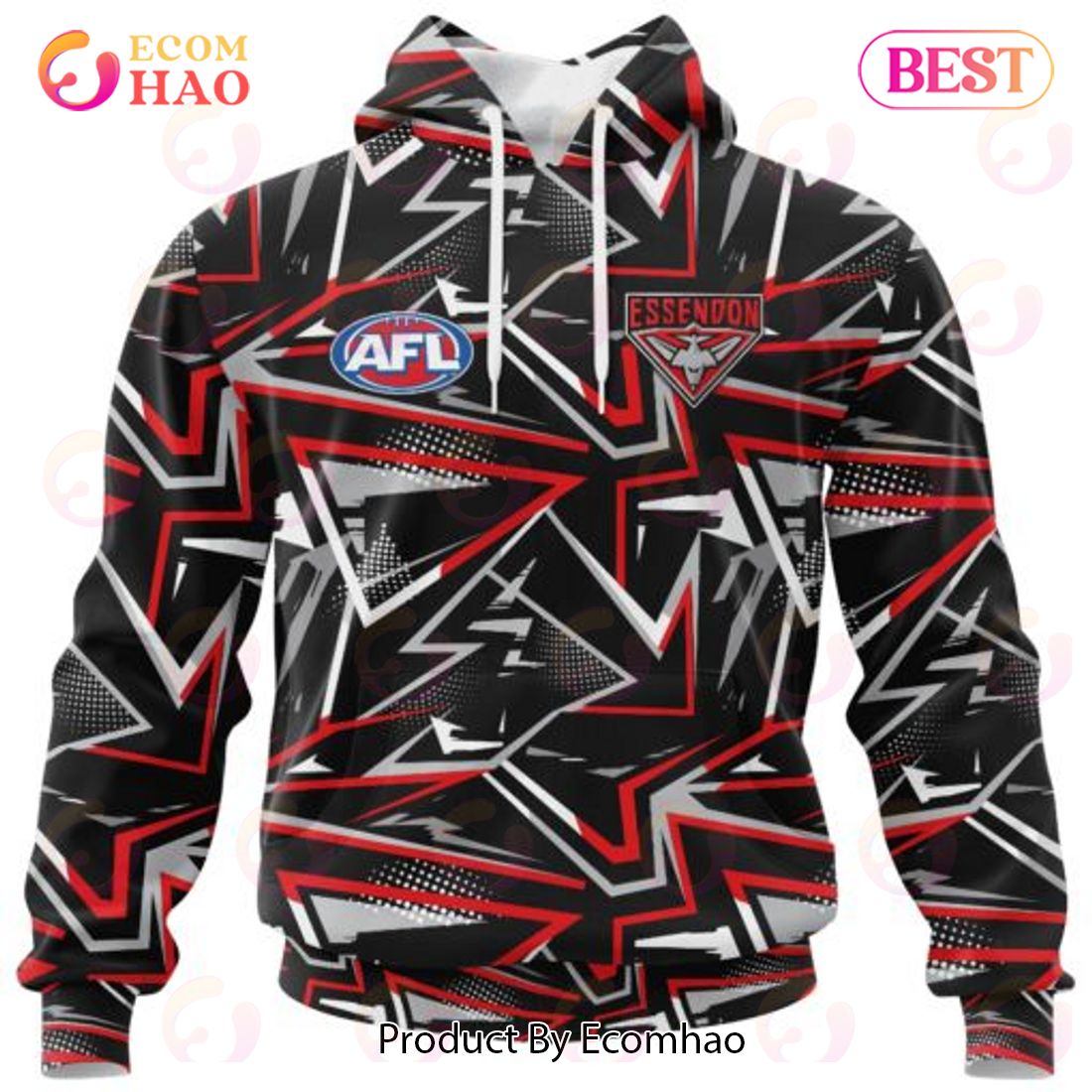 AFL Essendon Football Club Special Abstract Design Hoodie