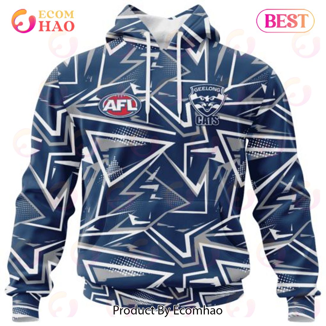 AFL Geelong Cats Special Abstract Design Hoodie