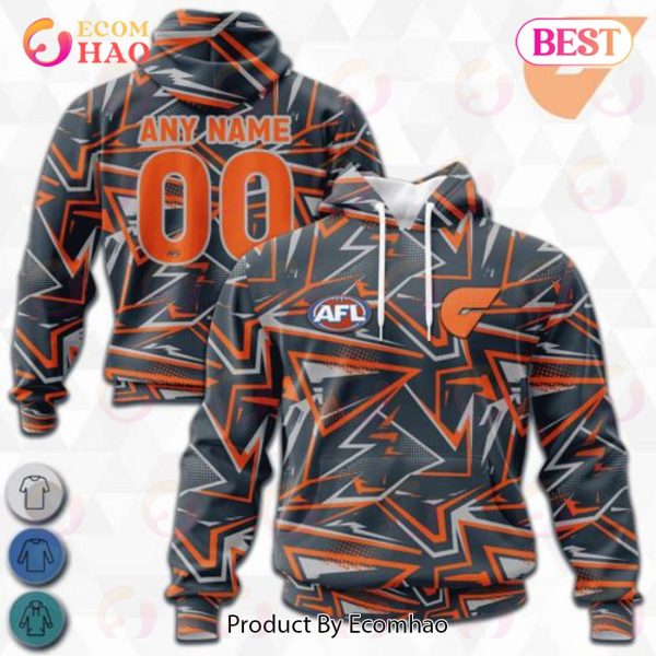AFL Greater Western Sydney Giants Special Abstract Design Hoodie